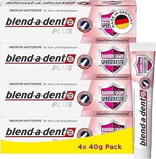Blend-a-dent Plus Haftcreme gegen Speisereste, 4x40g