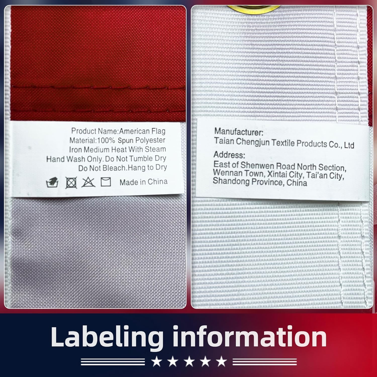 American Flag for Outside Heavy Duty, Deluxe Spun Polyster, TearProof Series, All Weather High Wind USA US Flag with Embroidered Stars, Sewn Stripes, Brass Grommets, Waterproof (3x5 FT) - Image 7