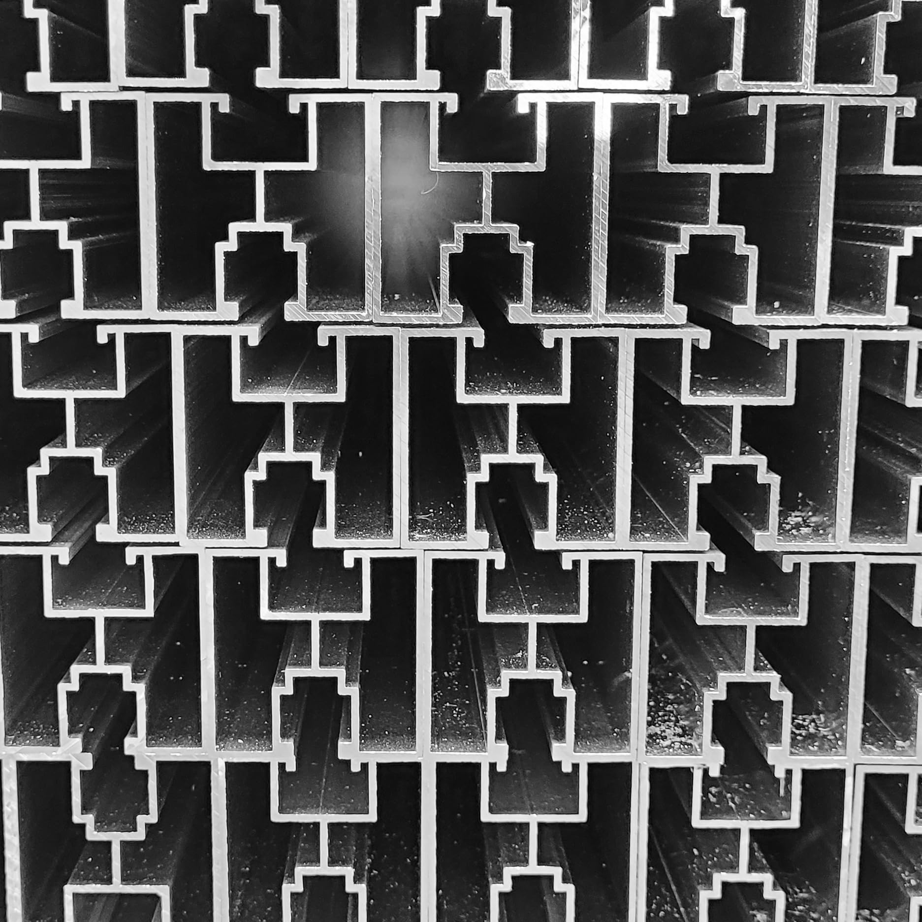 Gal Industrial Aluminiumprofil 40x40 mm Typ S | Länge 18m (9x2m) | Solarschiene Alu Solarprofil Nut 8 & Nut 10 Montageprofil | Photovoltaik Montageschiene