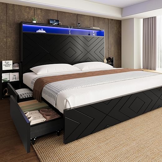 King & Queen Bed Frames w/Storage - $419.99