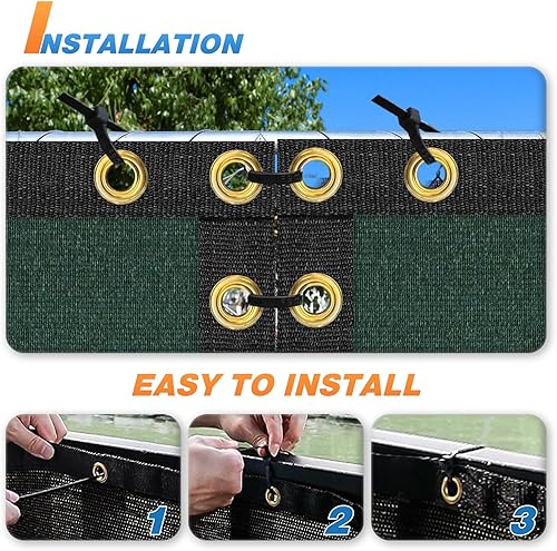 Miniatura 4 de TANG Sunshades Depot - Pantalla para valla de privacidad, color verde, 4 x 30 pies, resistente y comercial, cubierta de valla residencial, 150 GSM,