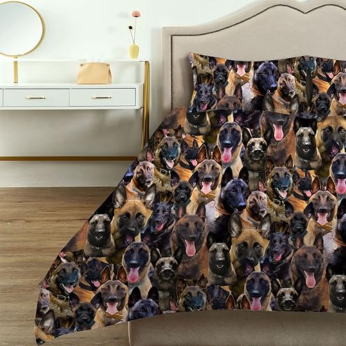 Miniatura 7 de Doberman Pinscher - Funda de edredón tamaño individual, funda de edredón con estampado Doberman, juego de ropa de cama para amantes de los perros,