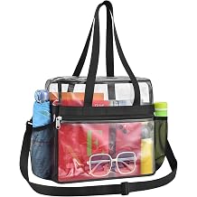 Clear Tote Bag for Stadium Events, 12x6x12 Inches Stadium Approved