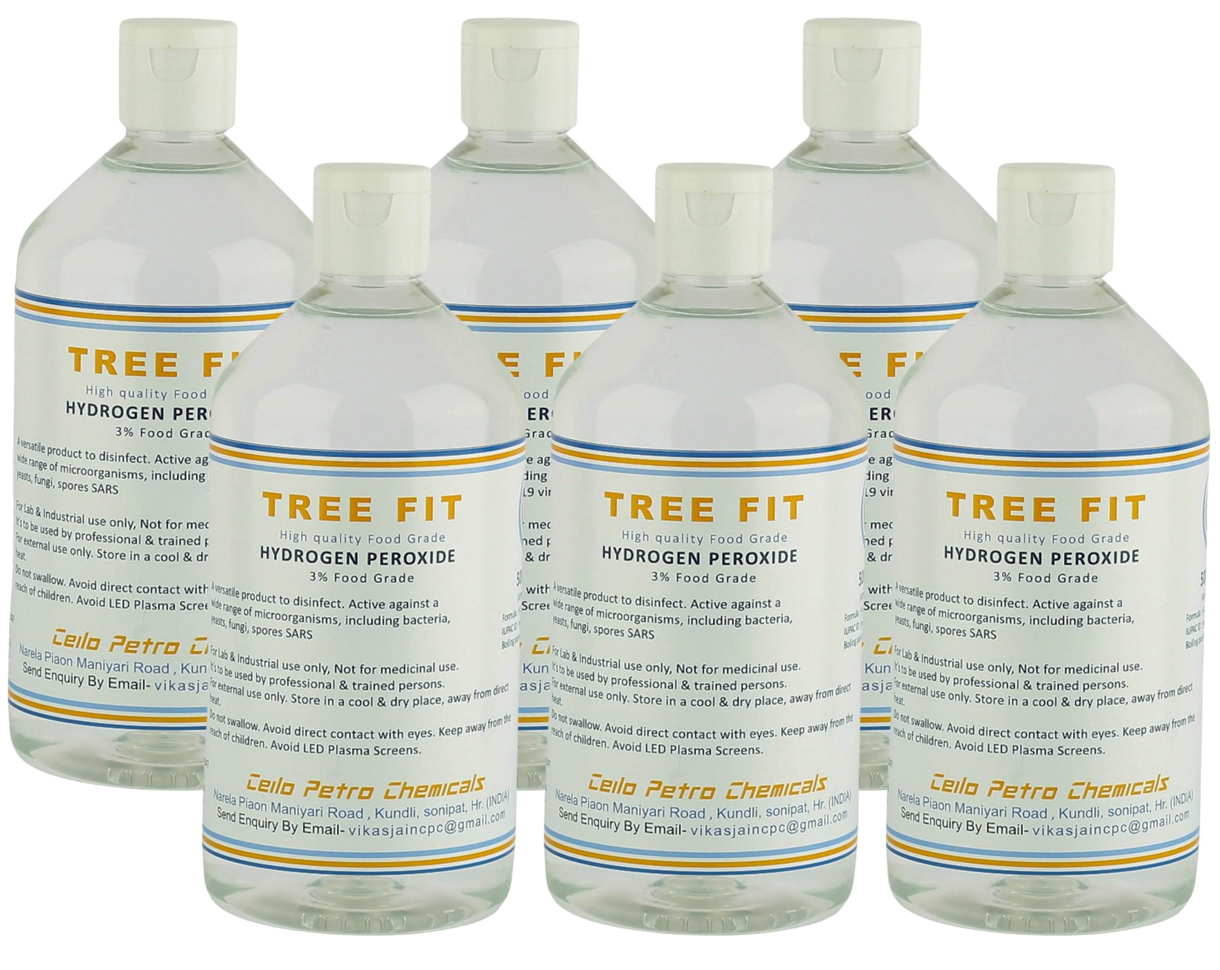 Hydrogen Peroxide 3% w/w FOOD GRADE For Plants And Multi Use Disinfactant | (250 ML X 6 = 1500 ML)