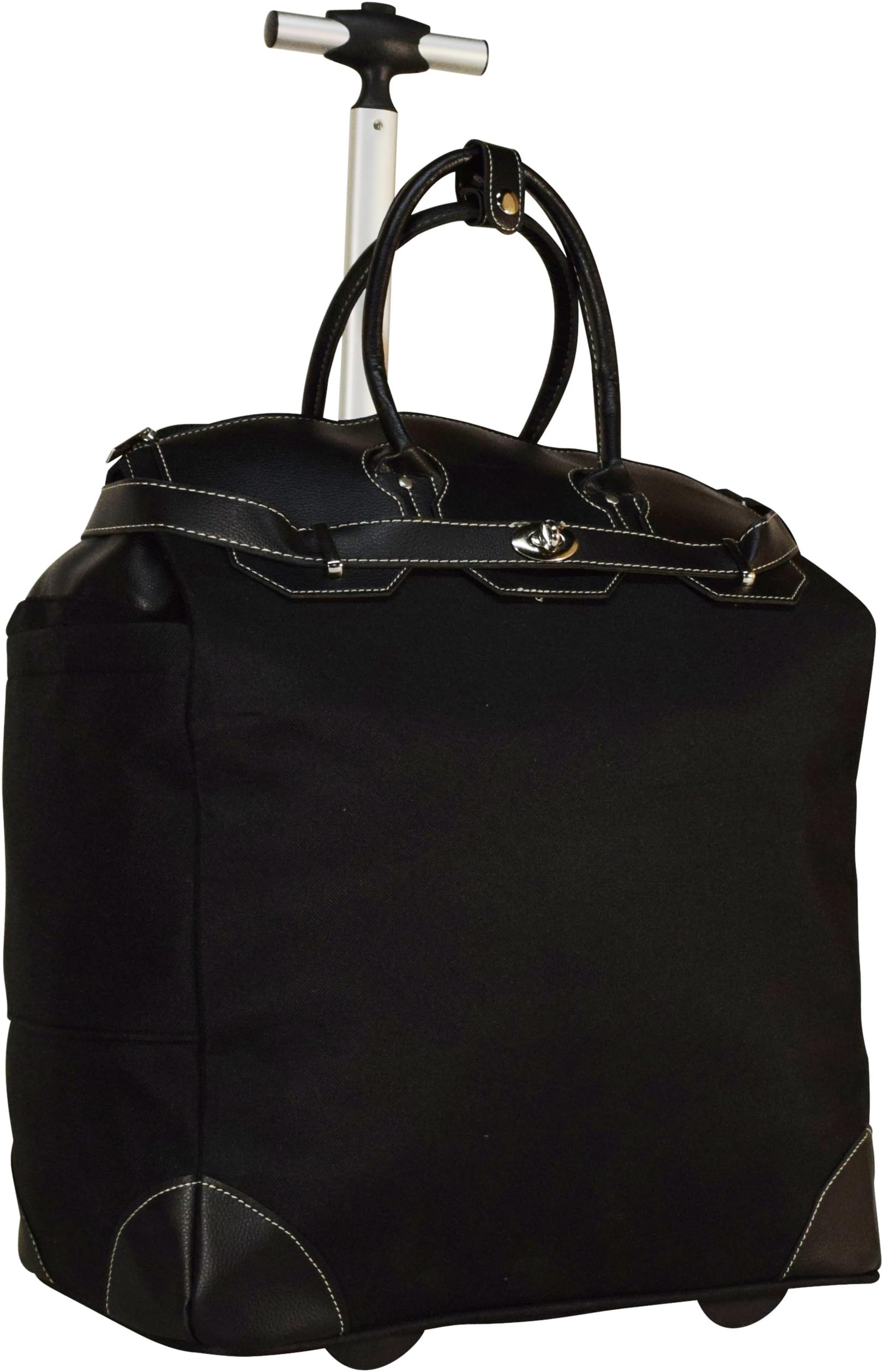 Laptop Rolling 18" Computer Tote Briefcase Carry-On Luggage (Black)