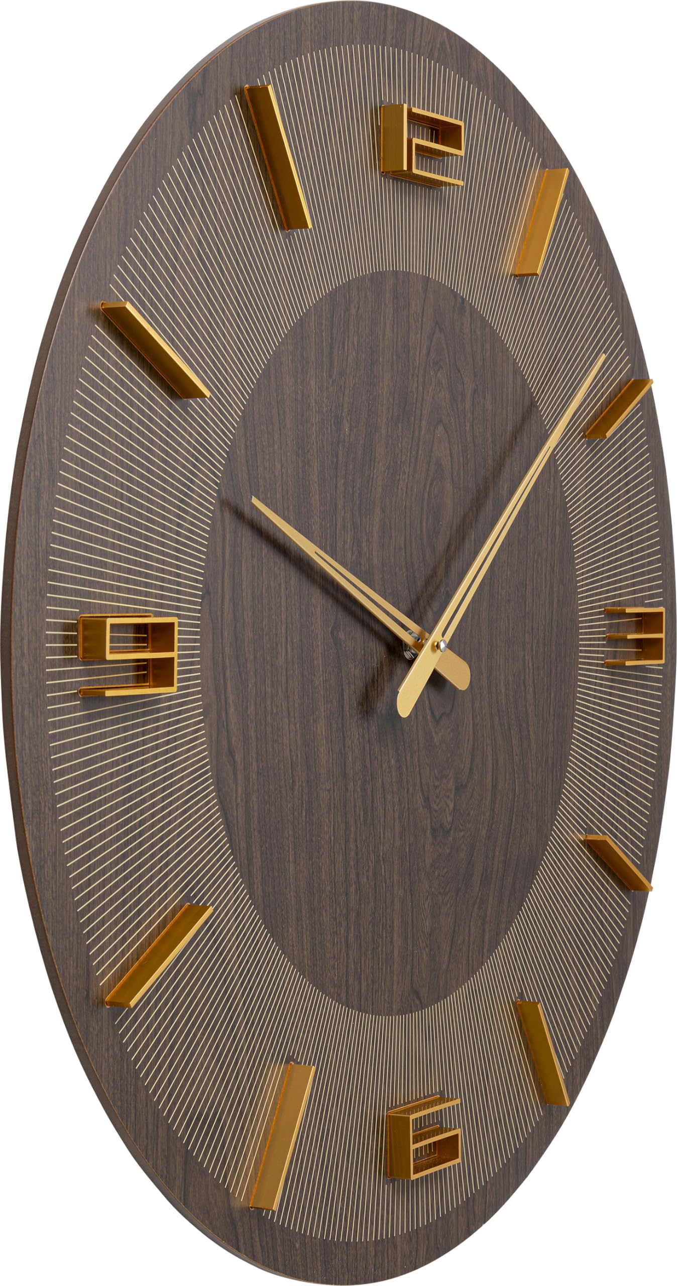 Kare Design Wall Clock Levi, Brown, Elegant, 60 cm Diameter