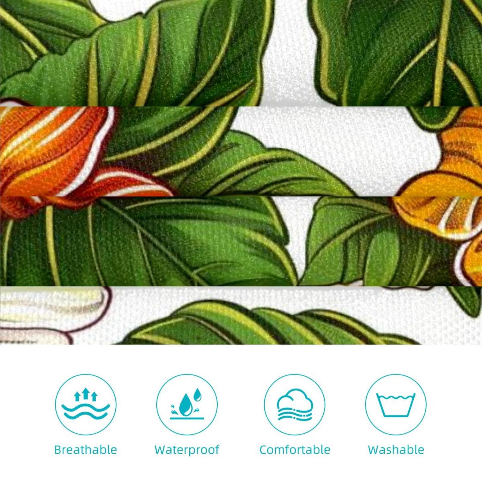 Lot de 2 tabliers de cuisine avec badge rond, motif fleur d'hibiscus vintage résistant à l'eau avec 2 poches, tabliers de cuisine pour homme et femme, Art Vintage Hibiscus Fleur,