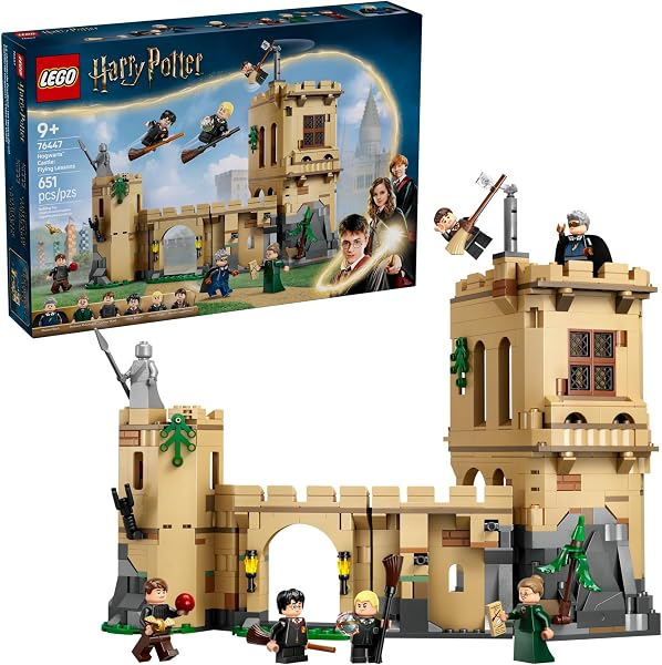 LEGO Harry Potter Hogwarts Castle: Flying Lessons Building Toy - Kids Wizard Toy for Boys and Girls, Harry Potter Fans,