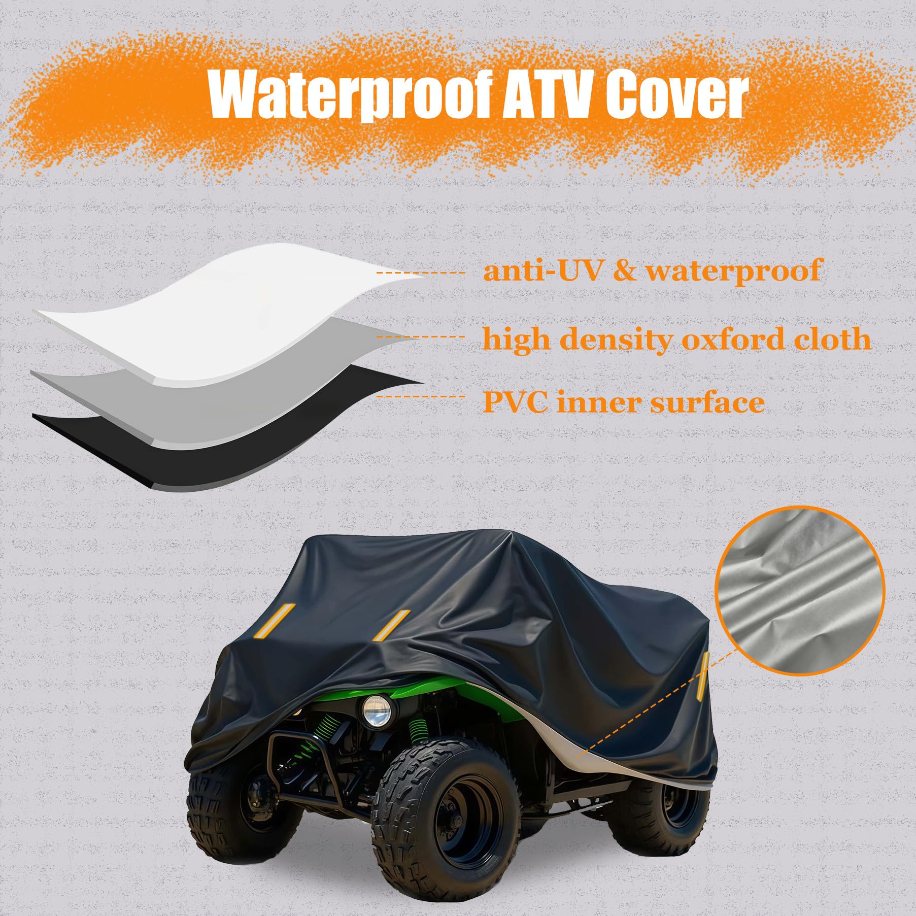 Quad Abdeckplane ATV für CF Moto CForce 450L Wasserdicht Garage Motorrad Plane丨UV-Beständige Reißfeste Kratzfest für alle Jahreszeiten geeignet-DS41