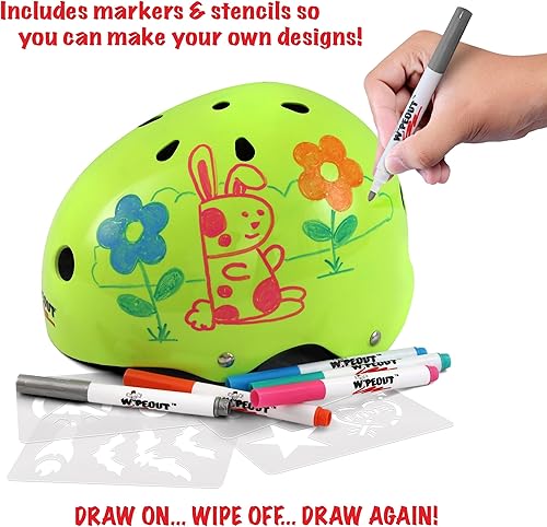 Miniatura 2 de Wipeout Dry Erase Kids Helmet  Ideal for Bike, Skate, Scooter, in-Line Skating and Rollerblading