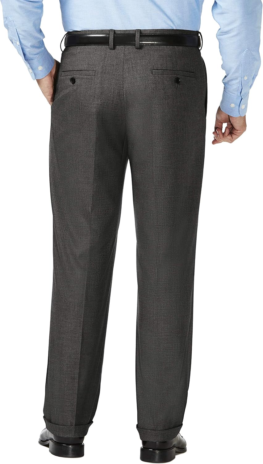 Haggar Men's JMH Classic Fit Pleat Front Dress Pant (Big & Tall Sizes)