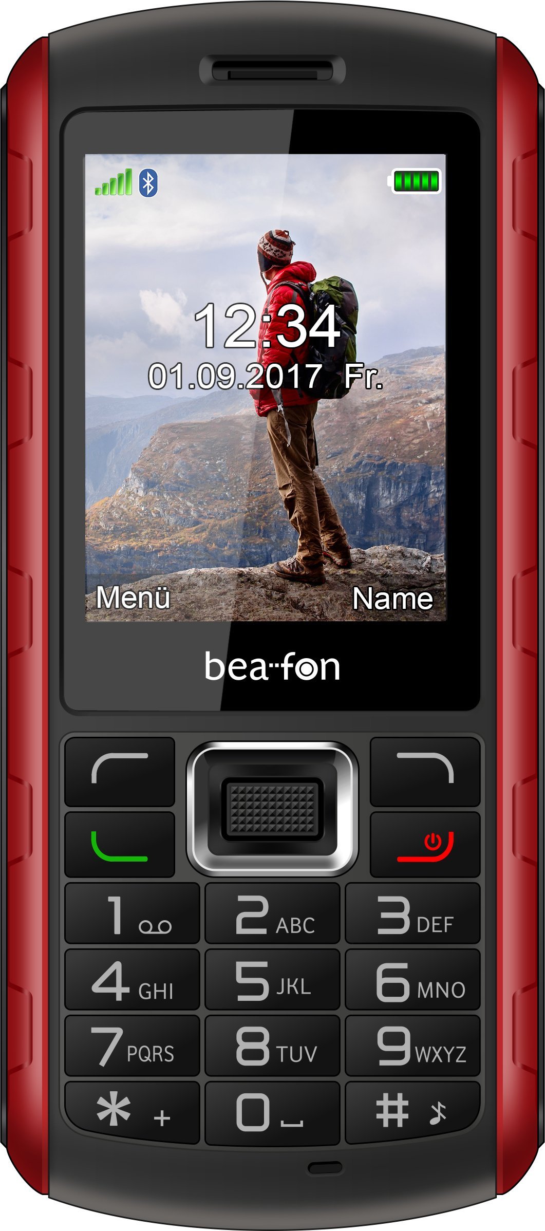 Beafon AL560_EU001BR Outdoor Mobile Phone Bluetooth Hands-Free Function Black/Red