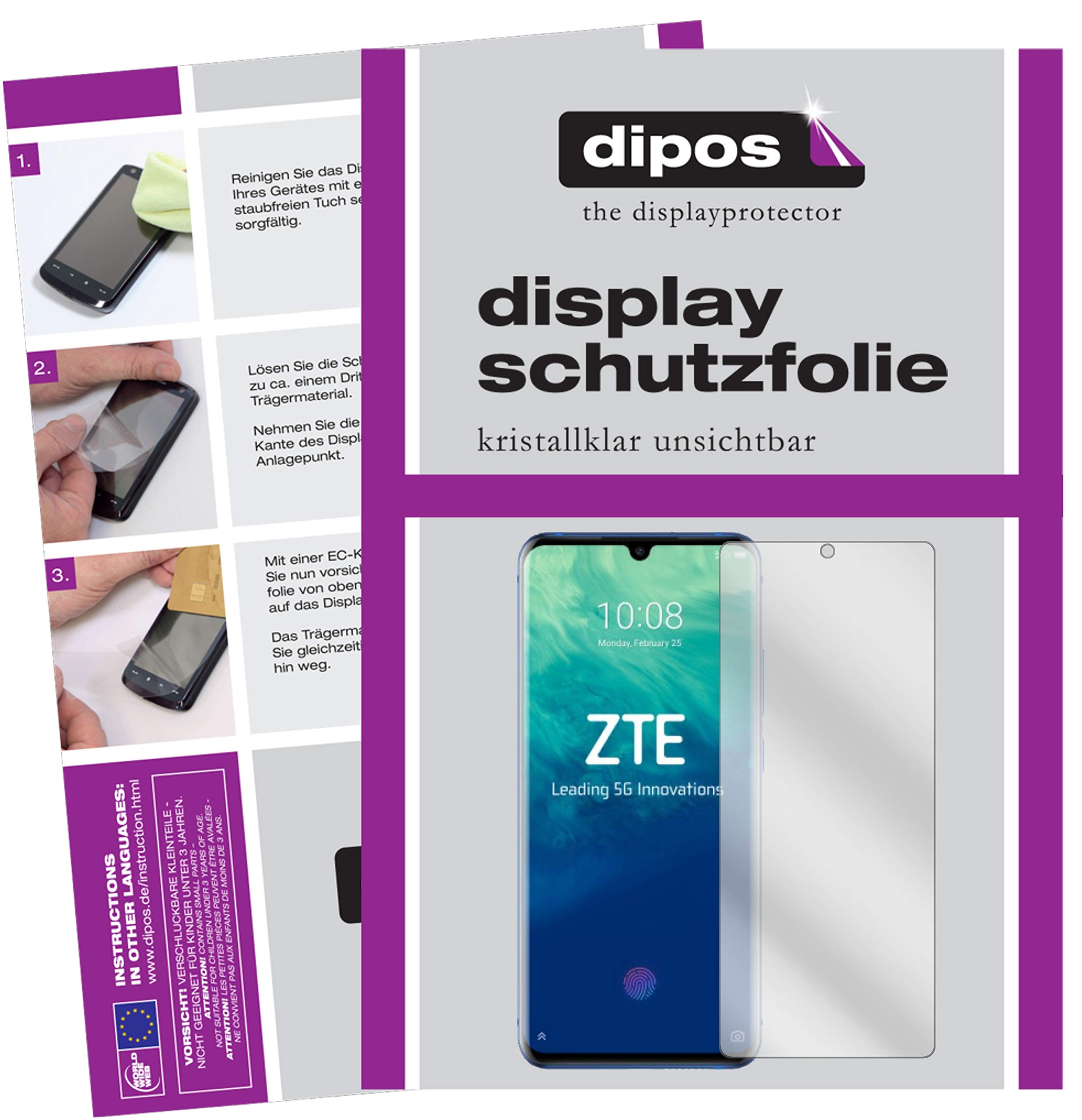 6x Pellicola Protettiva Antiriflesso Compatibile Con Zte Axon 10s Pro 5g Posteriore Pellicola Di Protezione 4051837491277