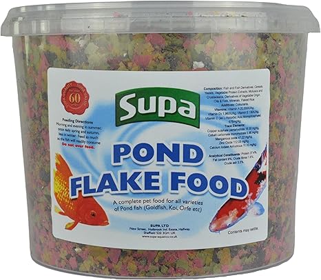 Image Supa Bucket Pond Flake Fish Food, 3 Litre Bucket | Premium Quality Koi And Pond Fish Food Offering A Nutritionally Balanced Diet Image Supa Bucket Pond Flake Fish Food, 3 Litre Bucket | Premium Quality Koi And Pond Fish Food Offering A Nutritionally Balanced Diet