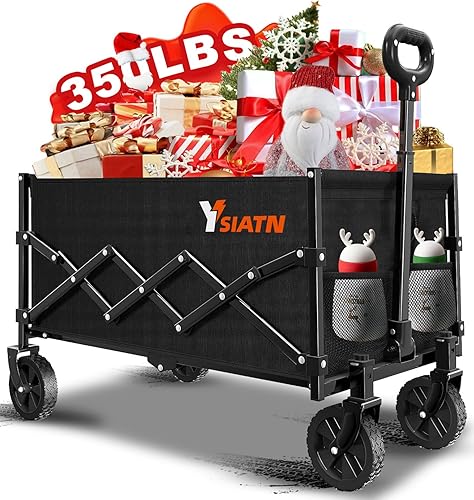 Carrito plegable con capacidad de peso de 350 libras, carrito de compras ligero con ruedas, carrito plegable de comestibles portátil para playa,