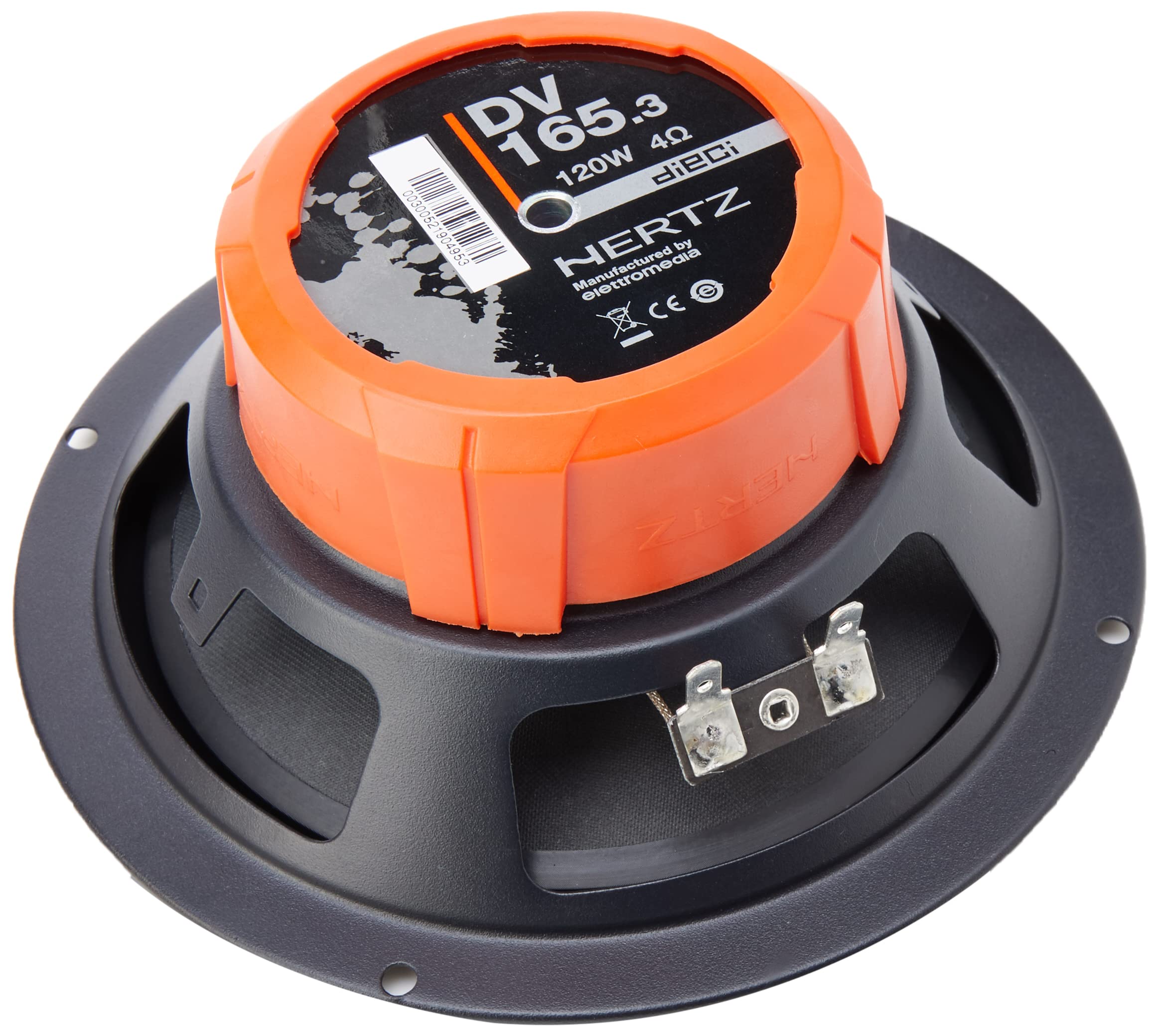 Hertz DSK 165.3 – 2-Wege-Audiosystem mit 165 mm Tieftöner aus behandeltem Papier, 24 mm Kalottenhochtöner und dedizierter Frequenzweiche, 4 Ohm, 160W max