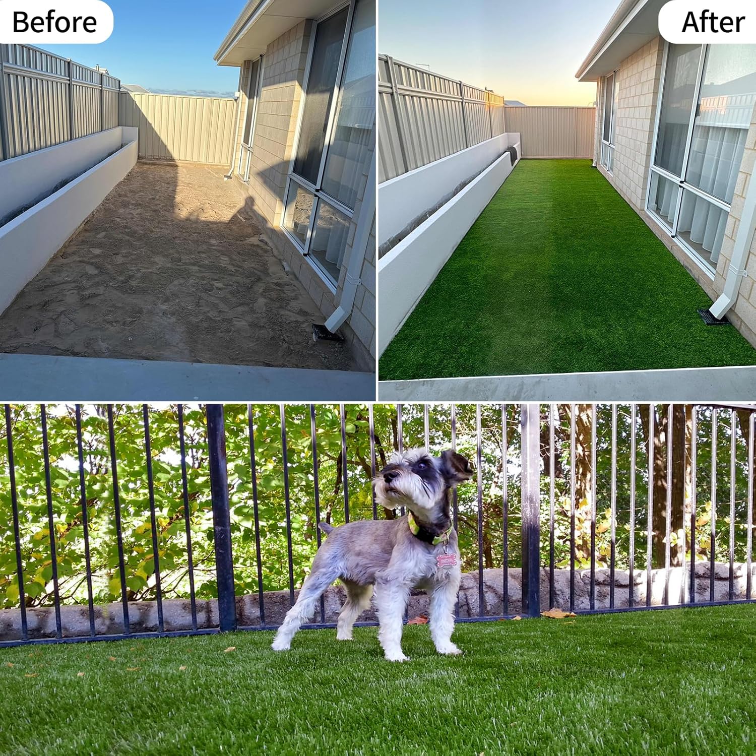 LVBAO Synthetic Artificial Grass Turf with Drainage Holes Professional Pee Pad 4FTX13FT (52 Square FT) Fake Grass Rug Carpet for Dogs Potty Training Garden Landscape Pets Patio Playground - Image 3