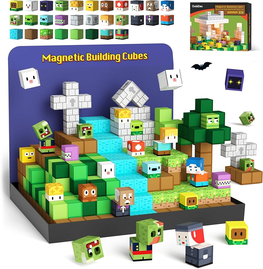Amazon.com: GobiDex Magnetic Blocks Kids Toys for Boys Girls 3+