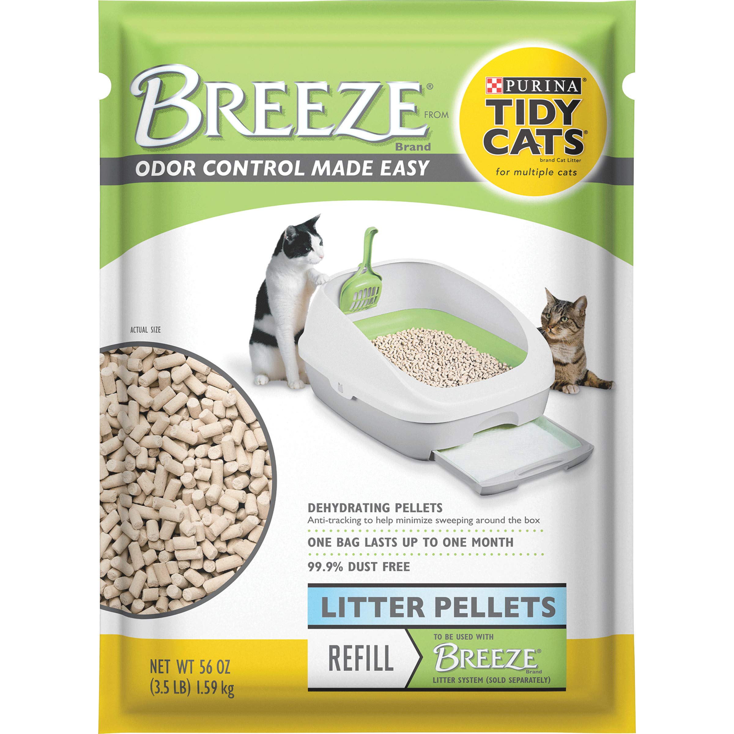 Purina Tidy Cats Litter Pellets for Litter Box Odor Control, Breeze