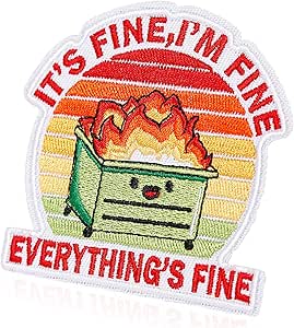 Funny Inspirational Mouse Pad - It's Fine I'm Fine Everything's Fine Desk Mat 9.5x8 Inches