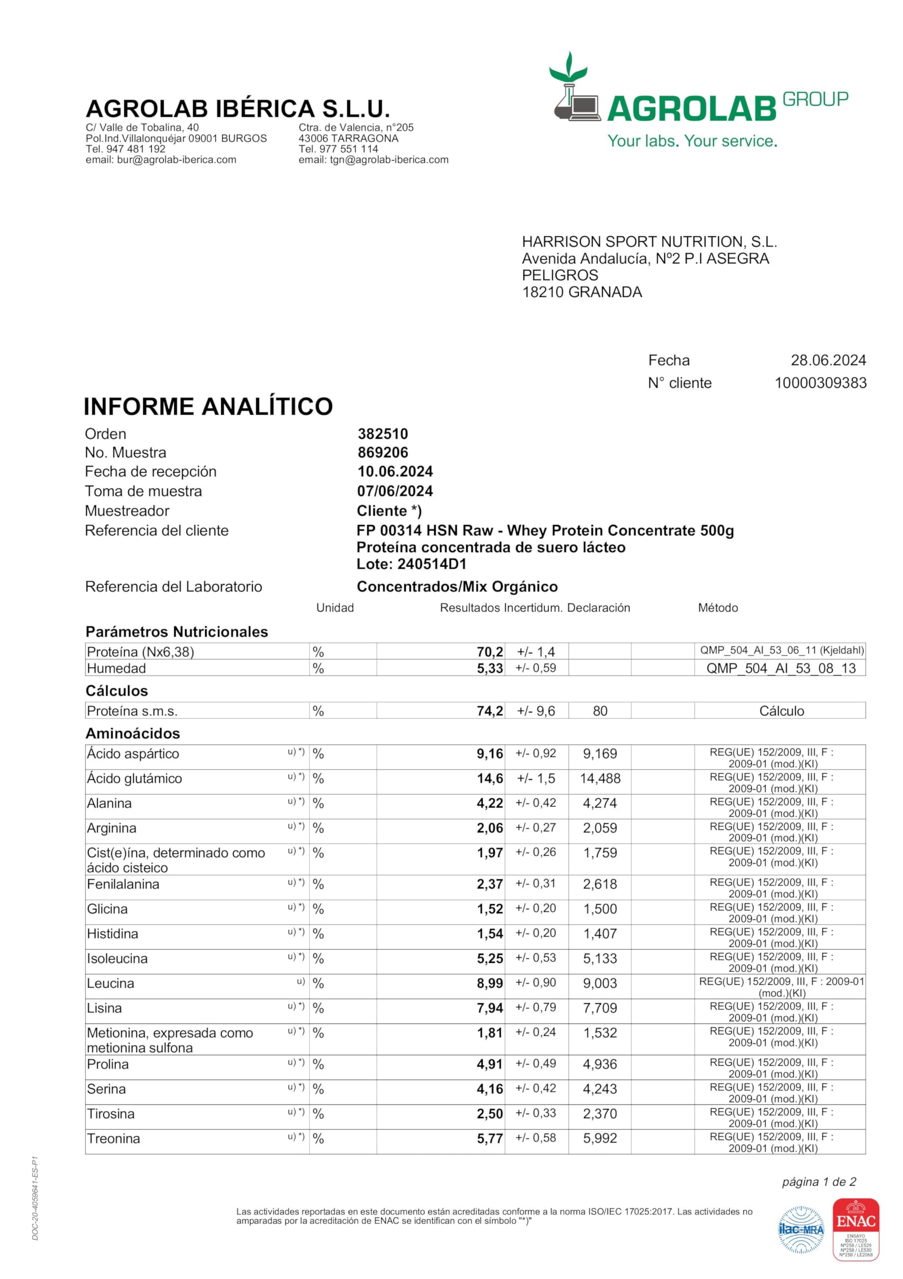 HSN 100% Whey Protein Concentrate WPC Sin Sabor 500 g | Proteína de suero concentrada 84% proteínas. Sin añadidos. Sin soja ni gluten. Apta vegetarianos. No Incluye dosificador