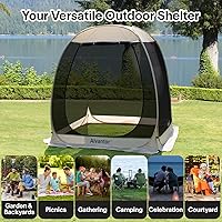 Vista 8 de Alvantor Pop Up Screen House Gazebo with Mosquito Netting, Instant UV Resistant Sun Shelter for Patio & Backyard, Portable Canopy Tent for 2-10