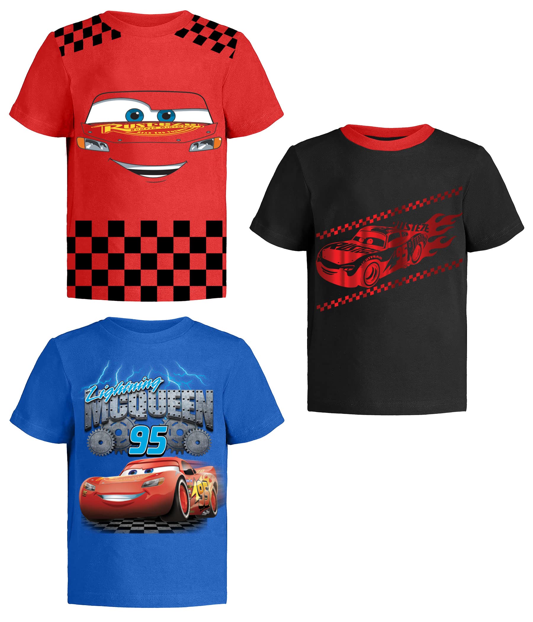 Disney Cars Lightning McQueen Pixar Graphic T-Shirt (Sets) Tow Mater Doc Cruz Finn Outfit Tee Toddlers Birthday Kids Clothes
