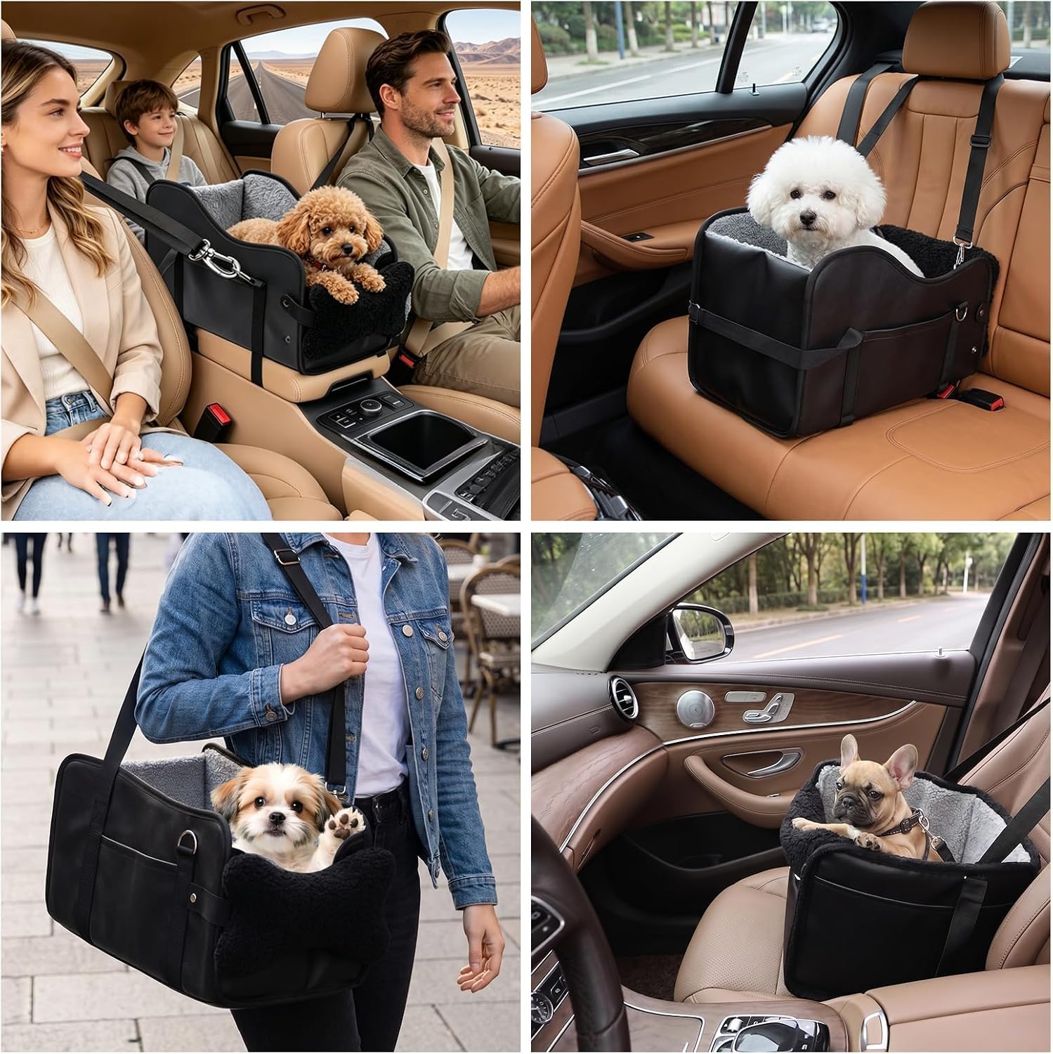 REDCAMP Asiento de coche para perros pequeños, plegable y portátil, color