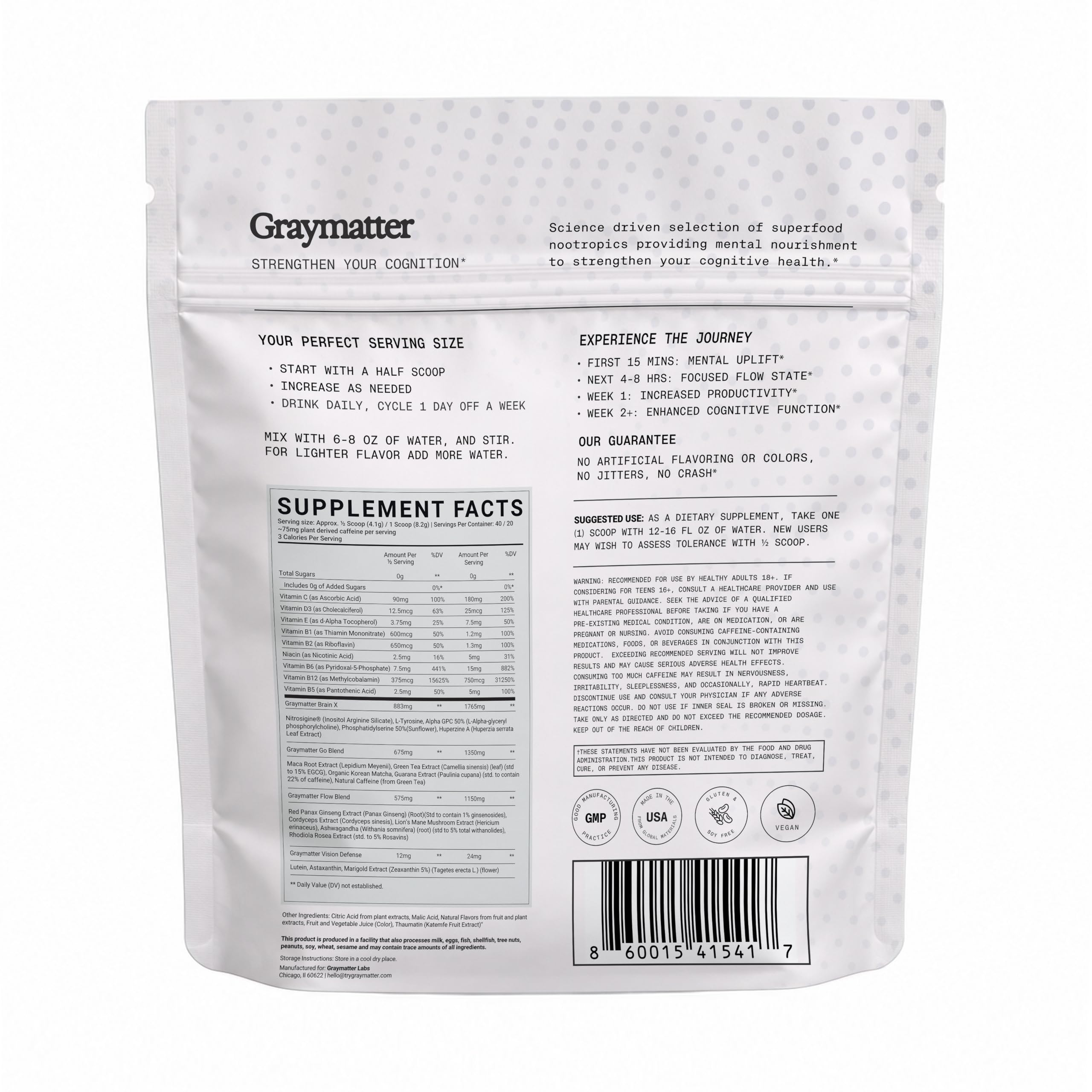 Graymatter Cognitive Support Powder, Strawberry Lemon, 40 Servings — Amazon image 2
