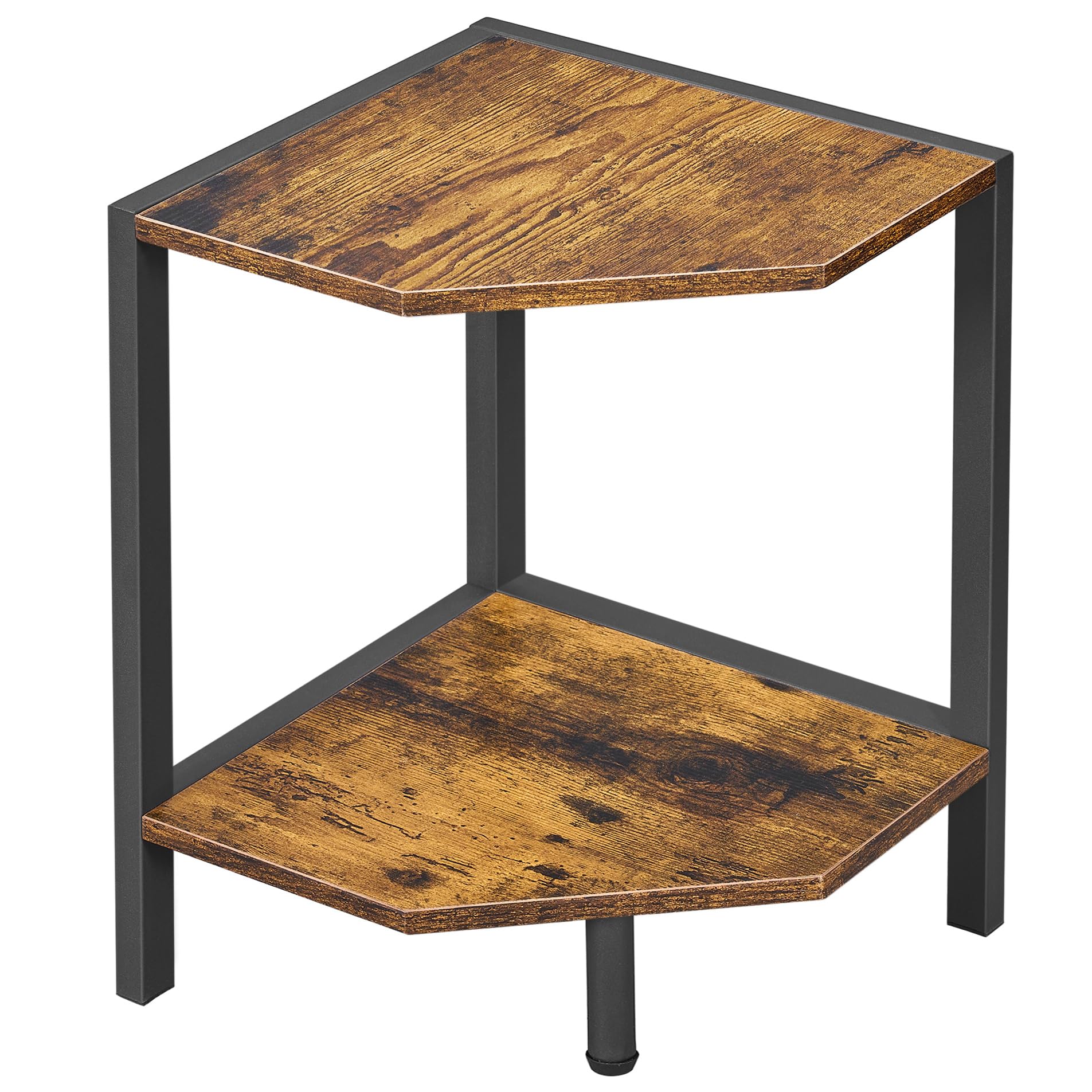 Amazon.com: HOMCENES Corner Shelf Stand, Industrial 2 Tier Wall Corner ...