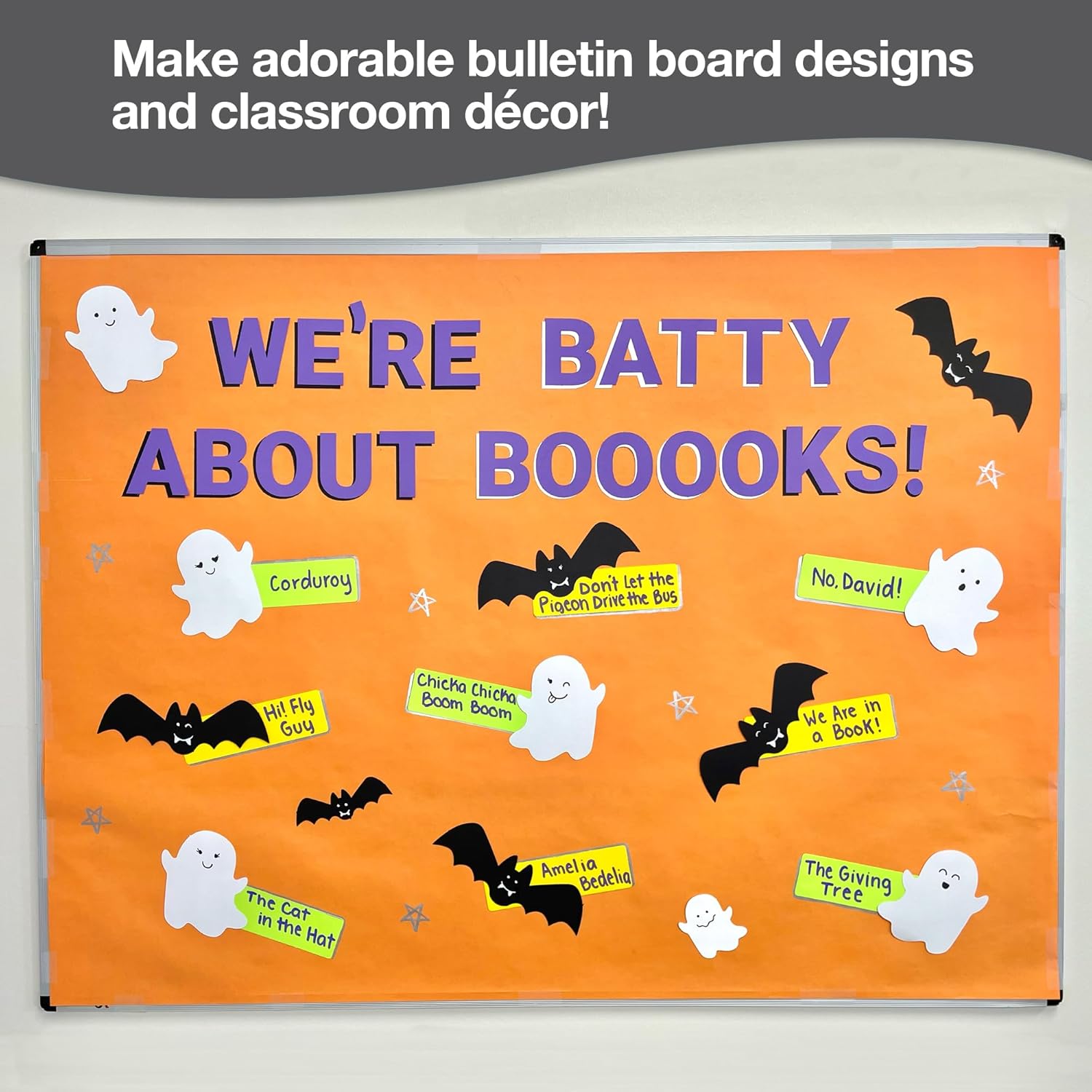 139 Pieces Halloween Ghosts, Pumpkins, and Bats Punch Out Paper Cutouts, 2-Sided US Made Card Stock for Spooky Halloween Crafts, Candy Holders, Bulletin Boards, Classroom Decor, Parties