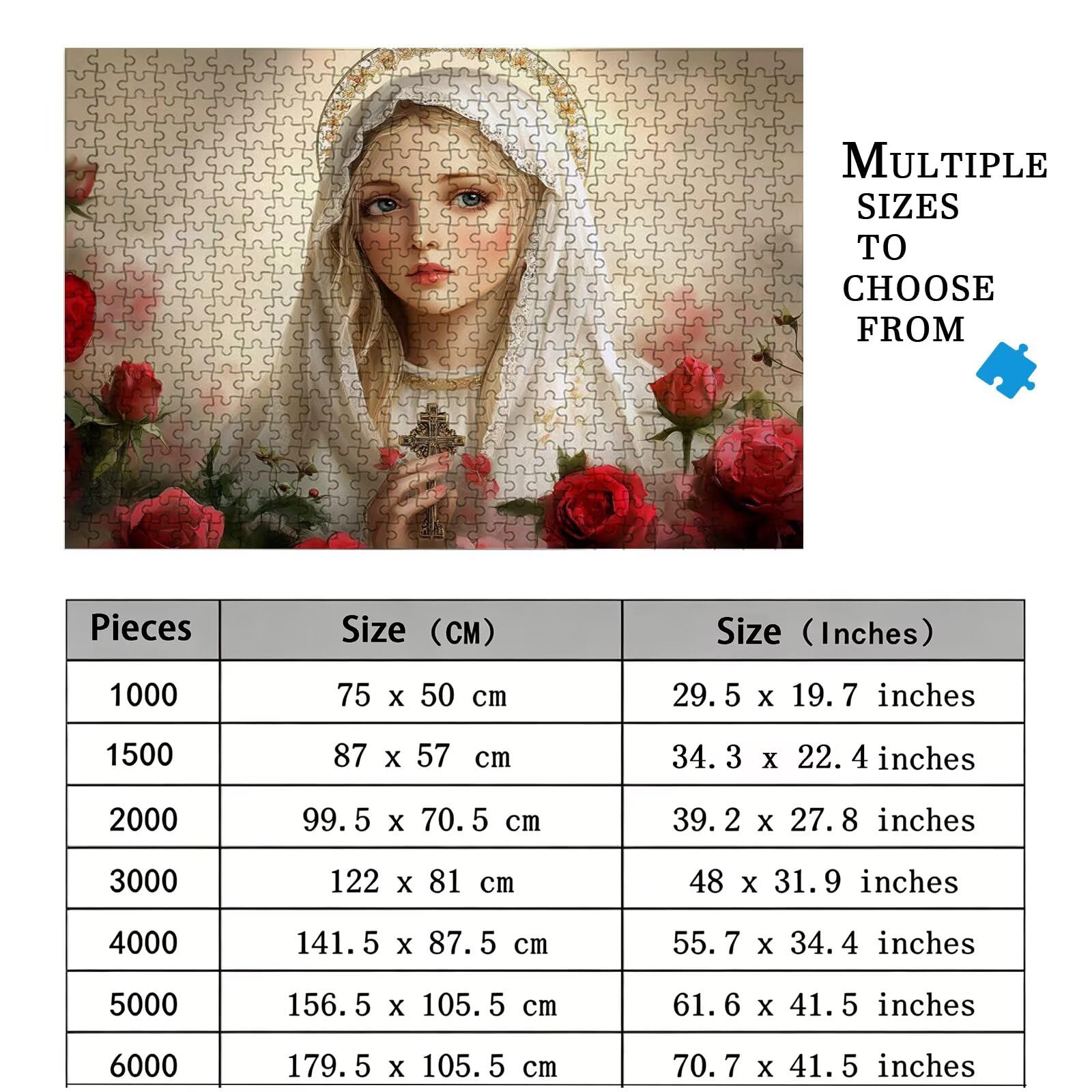 Anmut Puzzle 1500 elementów, trudne puzzle, drewniane puzzle dla całej rodziny, zestaw "zrób to sam", dla dorosłych, nadają się jako dekoracja ścienna i prezenty dla kobiet, temat: kobieta 8p-815