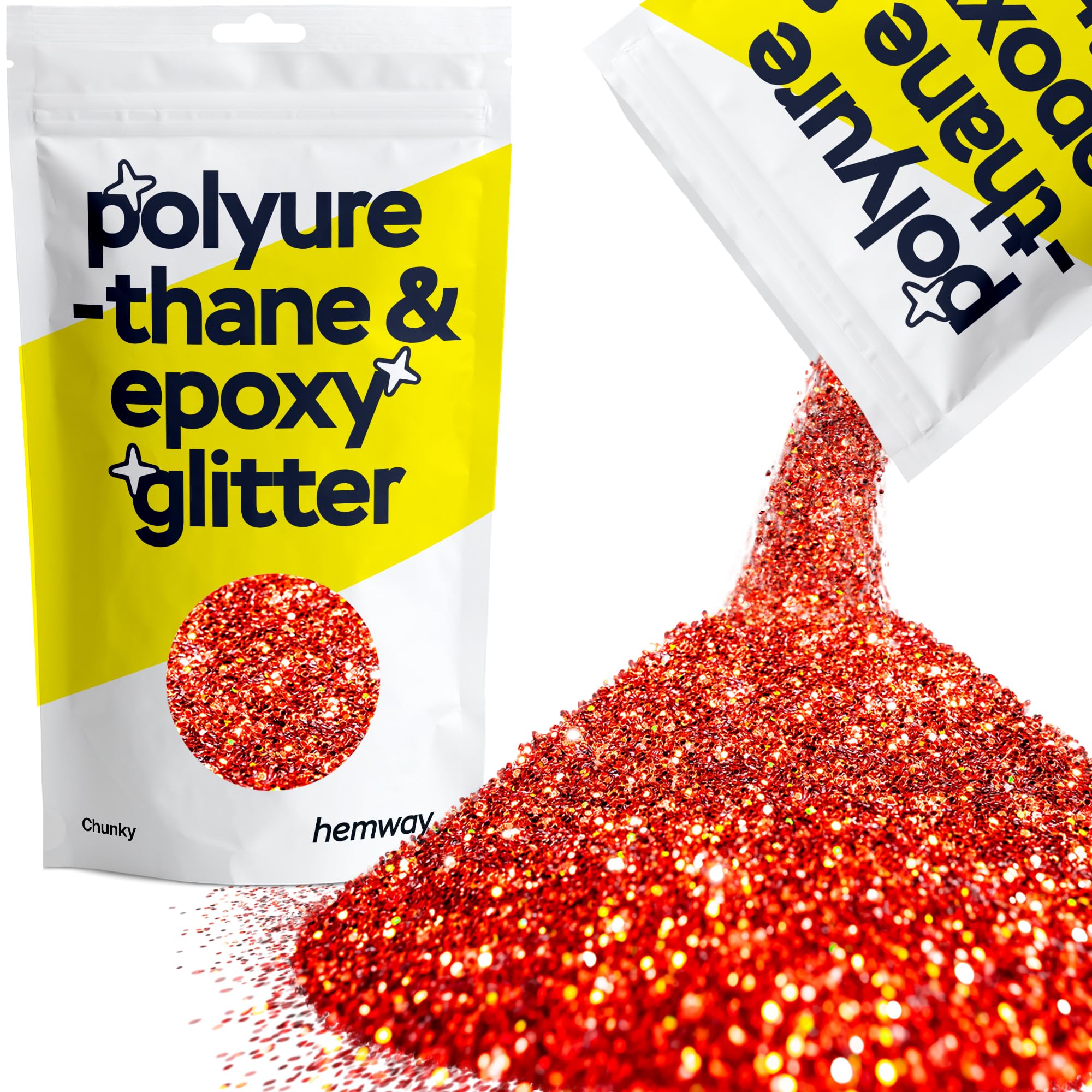 Hemway Resin Glitter Bronze Brown 100g Super Chunky | Polyurethane & Epoxy Glitter for Resin Crafts, Tumblers, Coasters, Floor & Table Art — view 204