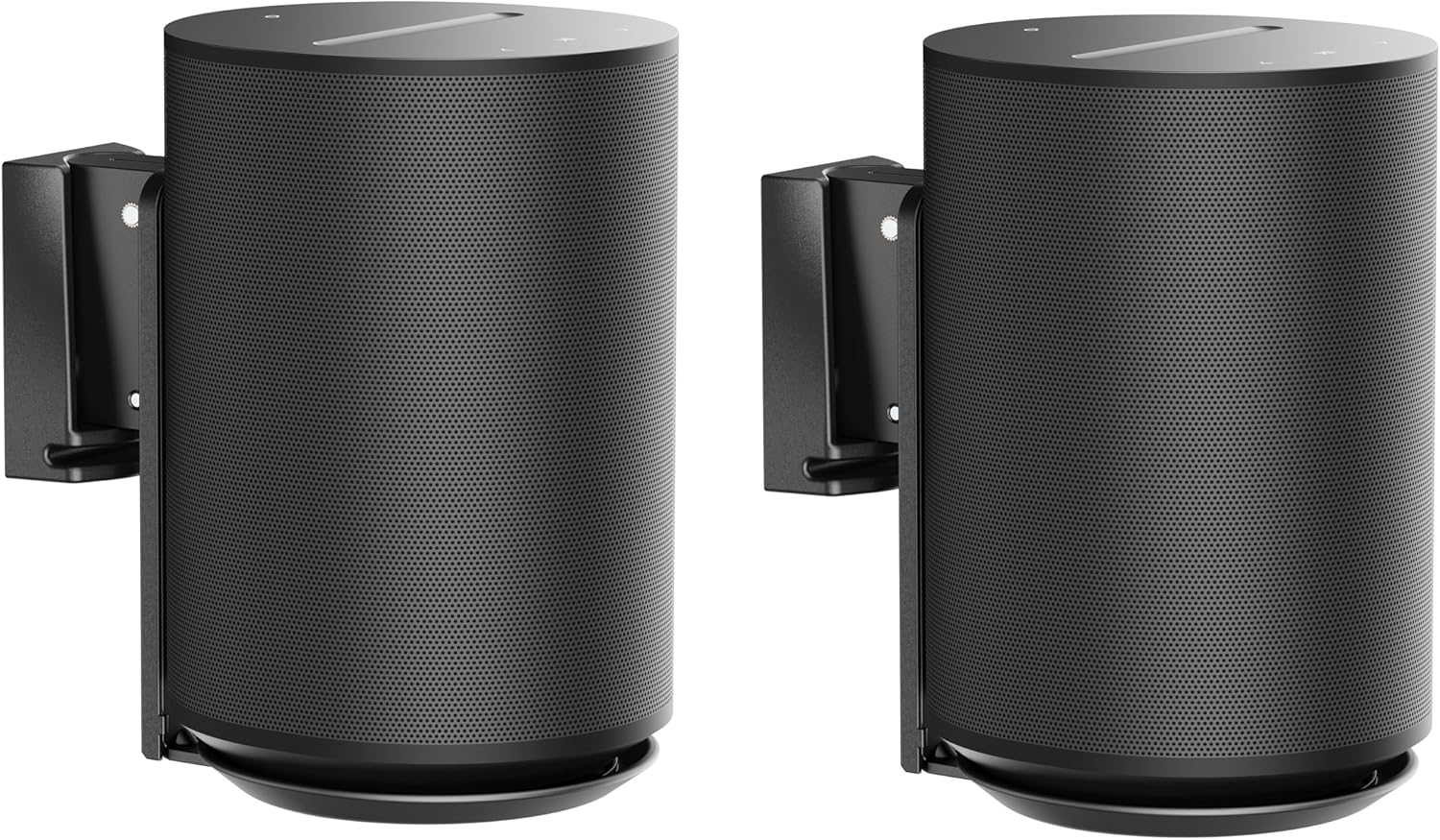 ynVISION.DESIGN Adjustable Wall Mount Compatible with Sonos ERA 100 or Era 100 SL Speakers - Includes All Mounting Hardware and Anchors for Drywall, Wood Stud, and Concrete - White 2 Pack