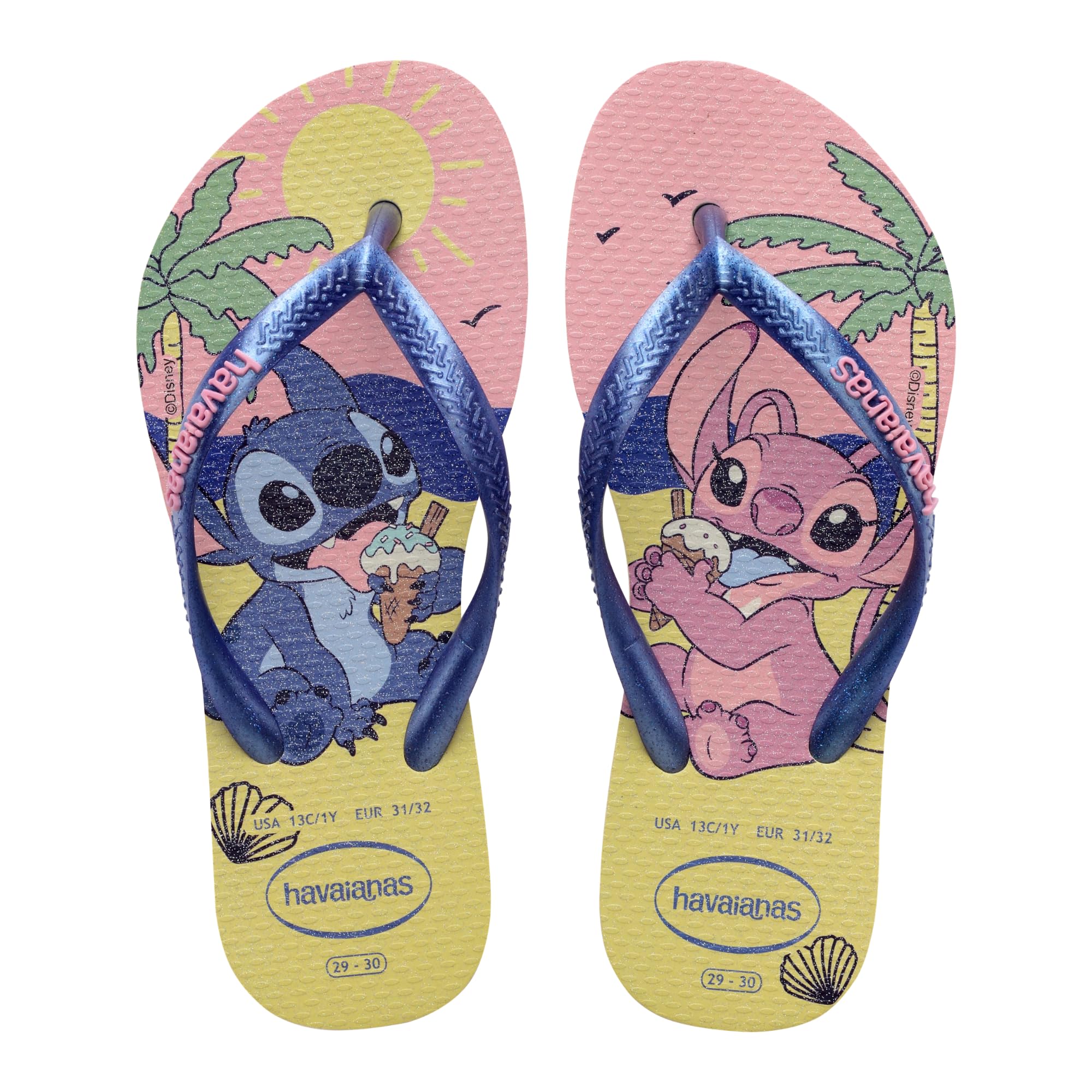 Havaianas Kids Slim Disney Girls FlipFlop Buttercream 4.5/5 UK