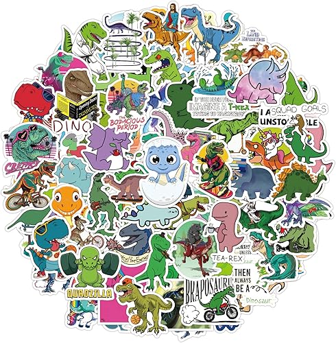 Tang cai 100 calcomanías de dinosaurio verde para niñas regalos de dinosaurio verde para niños juguetes de bricolaje calcomanías de animales para