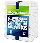 Microfiber Wholesale Sublimation Blanks Towels 16x16 - Premium Waffle Weave Microfiber Towels for Kitchen - Polyester Blanks for Kitchen or Craft Use - 6 Pack