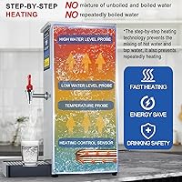 Vista 3 de Hot Water Dispenser Commercial Water Boiler Electric Warmer Hot Water Machine Stainless Steel 30L(8GAL)/Hour Step-heating Temperature Control