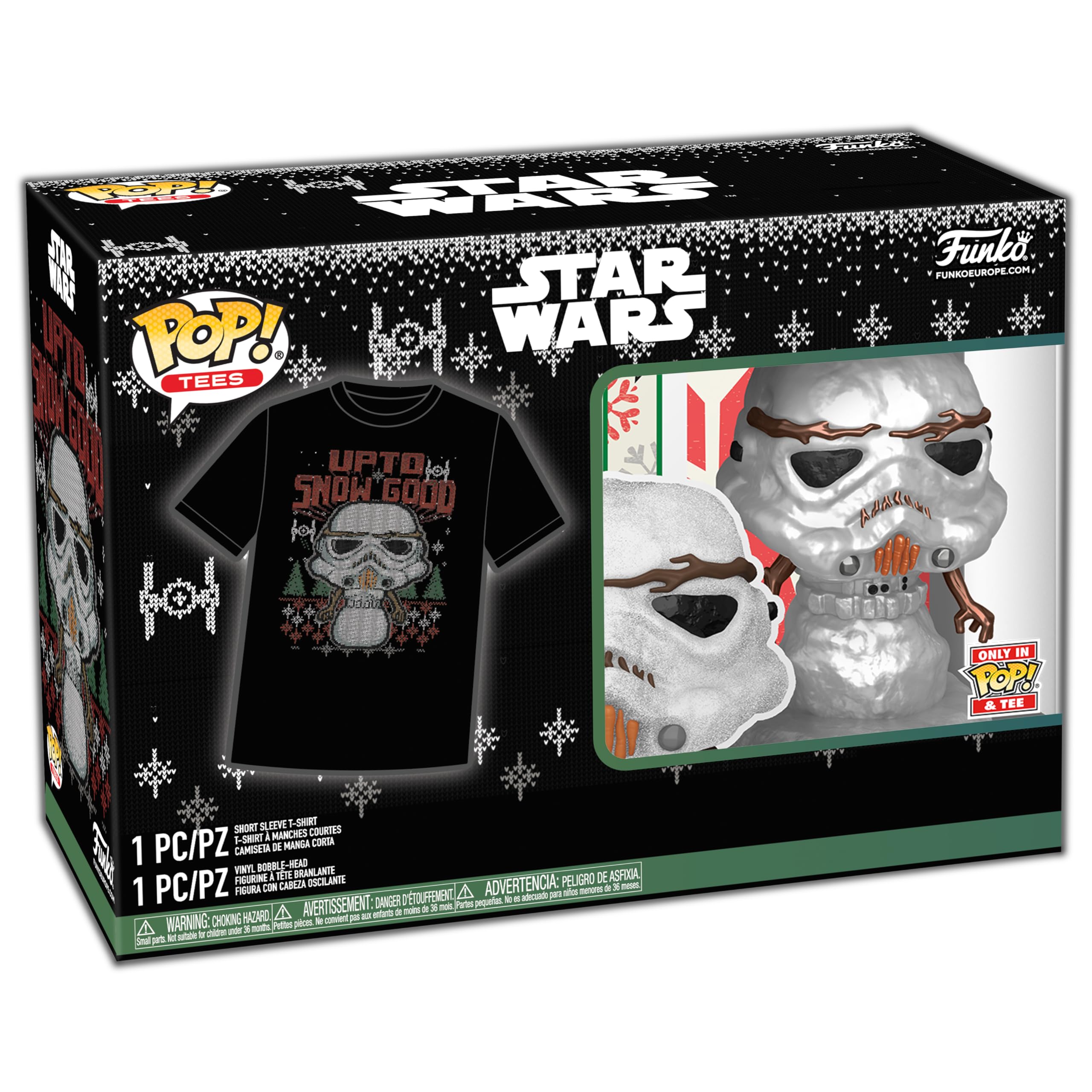 Funko POP! & Tee: Star Wars, Holiday Stormtrooper, Metallic, Large, (L), T-Shirt, Clothes With Collectable Vinyl Figure - Image 3