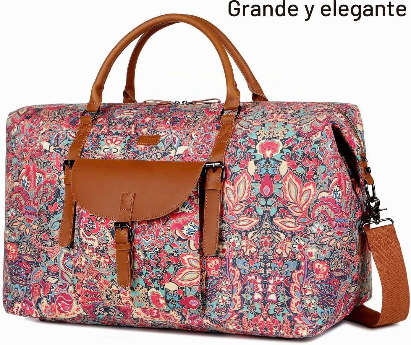 Bolsa de viaje extra grande para mujer 52L, bolsa de fin de semana, Weekender, equipaje de mano, ligera, HB-15