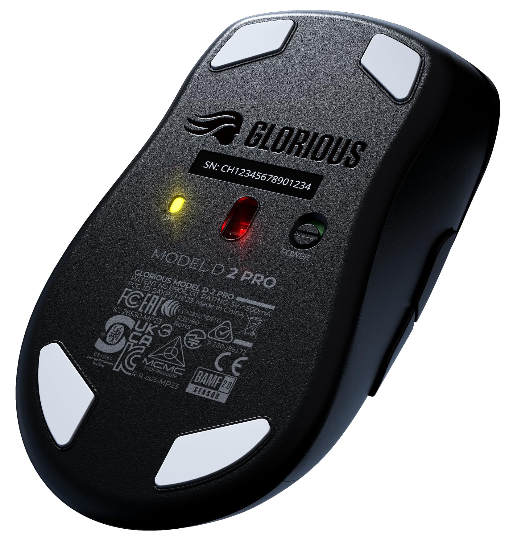 GLORIOUS Gaming Model D 2 Pro Souris de Jeu sans Fil - 2,4 GHz, délai 1 ms, 100M de clics, 60 g, Batterie Longue durée, Capteur 26K DPI BAMF 2.0, RGB, Ergonomique, 6 Boutons, Pieds en PTFE - Noir