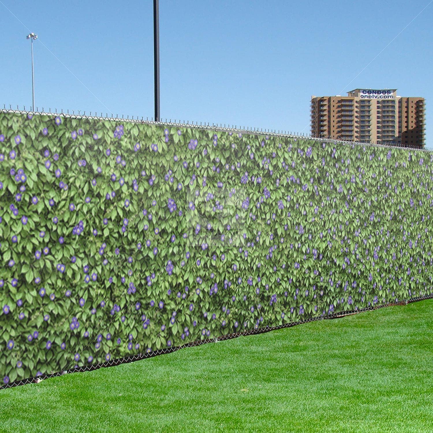 FenceScreen 211 Series Scenic Designer Fence Screen (Morning Glory Purple)