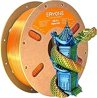 Vista 8 de ERYONE Filamento de ácido poliláctico (PLA) de seda para impresora 3D, de 1.75 mm +/- 0.03 mm, carrete de 1 kg (2.2 libras), verde esmeralda seda