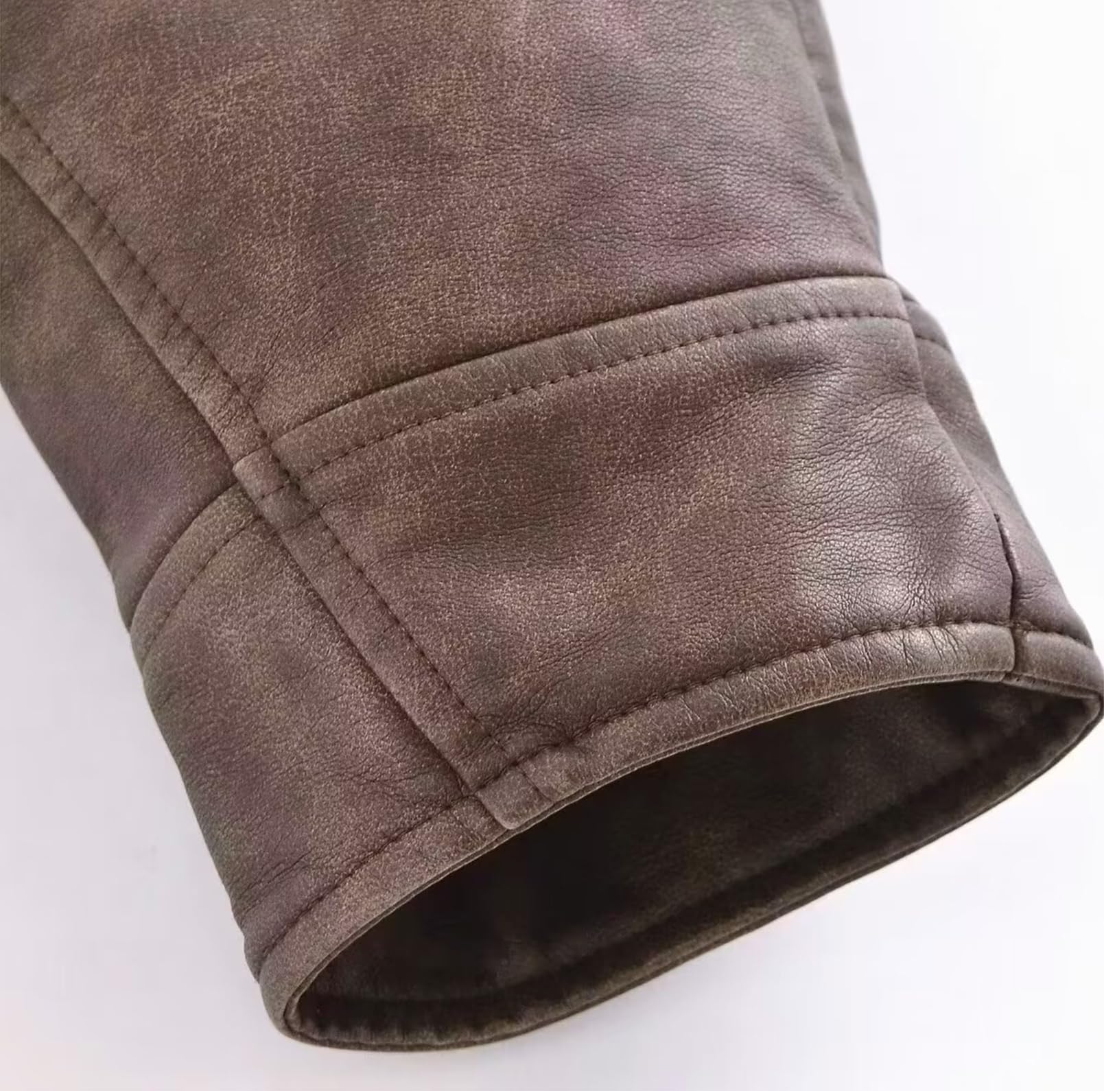 Generisch Damen Sexy PU-Leder Freizeit Reißverschluss Lokomotive Lederjacke Jacke Mantel Bühne Kleidung