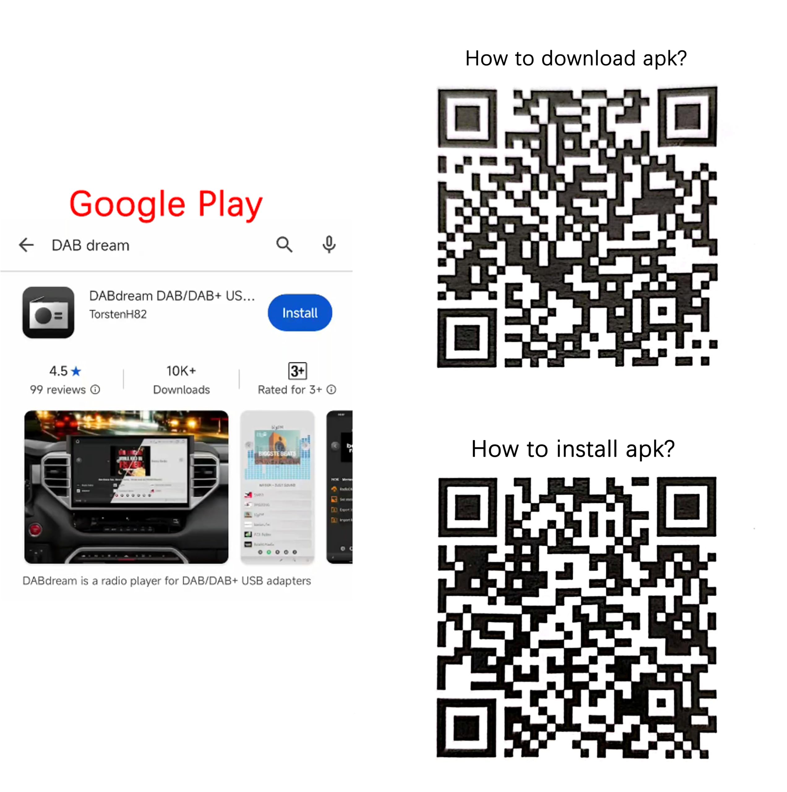 Adaptateur Dab+ pour Autoradio Android USB,Tuner de Radio Numérique Véhicule avec Enregistrement pour Voiture Camionnette Fourgon avec Systèmes Android Auto Intégrés (Antenne Fouet)