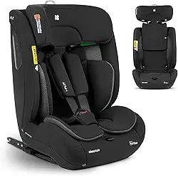 KikkaBoo Cadeira de carro i-Size i-FLIT, 76-150 cm, cadeira de carro grupo 1 2 3 ISOFIX, de 15 meses a 12 anos, de 9 a 36 kg, Top Tether, Side Protect Sistema SPS, 12 posições repousões. Acabamentos