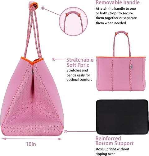 Miniatura 8 de QOGiR Bolsa multiusos para gimnasio y playa, peso ligero, tamaño grande, deportiva