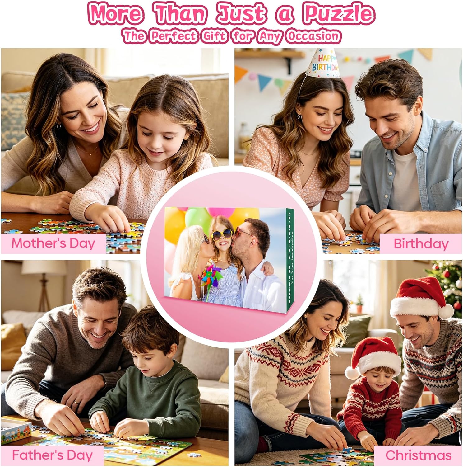 Puzzlo Custom Puzzle, Personalized Puzzle from Photos 120/200/300/500/1000 Pieces, Custom Photo Puzzles for Family, Ideal Gift for Birthdays, Mother's Day, Wedding