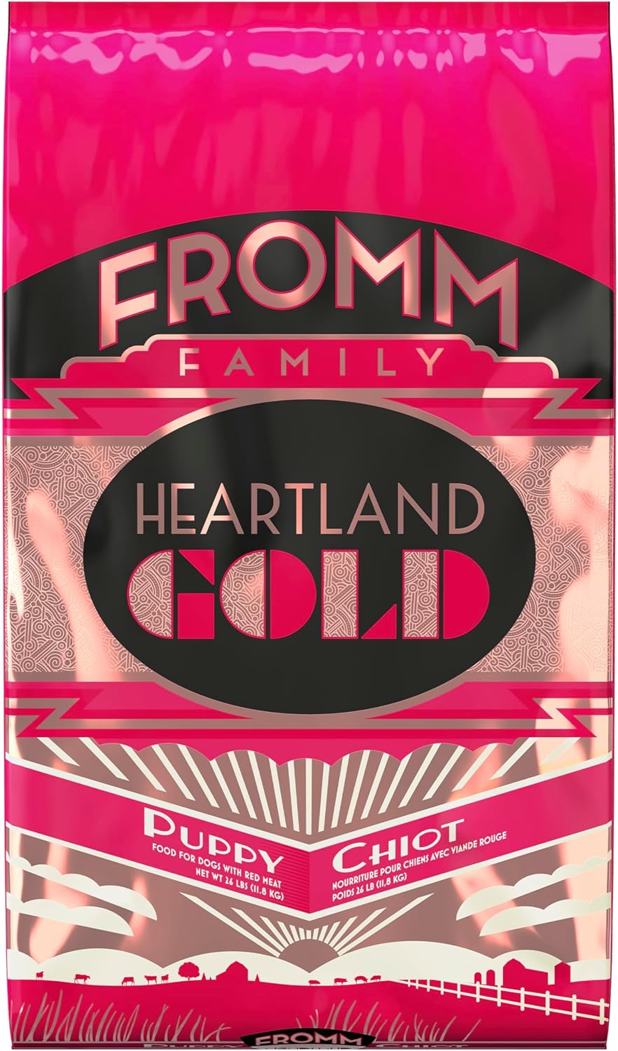 Fromm Heartland Gold Puppy Premium Dry Dog Food - Dry Puppy Food for Medium & Small Breeds - Beef Recipe - 26 lb