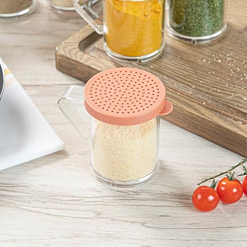 Miniatura 4 de Restaurantware RW Base - Mezclador de especias de plástico transparente de 10 onzas, 1 coctelera reutilizable para frotar en seco, incluye tapa